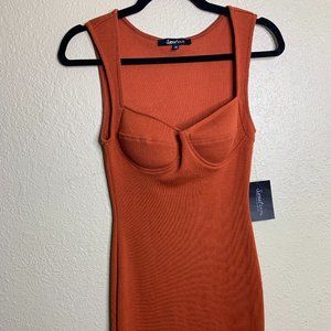 Sweet Rain Burnt Orange Dress